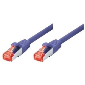 Cavo patch S-S-S-S-S-S-STP (PIMF), Cat 6, Violet, Cavo patch 0,25 m con protezione da nodo particolarmente stretta (715003V)