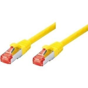Cavo di patch S-S-S-S-S-S-STP (PIMF), Cat 6, Giallo, cavo patch da 0,25 m con protezione da nodo particolarmente stretta (71500
