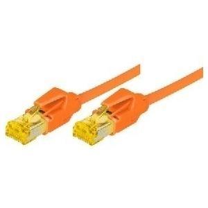 Patch Cable S/FTP, PIMF, Cat 6A, Orange, 3,0 m per 10 gigabit/s, senza alogeni, con cavo Draka e Hirosesteckern TM31 (72203A)