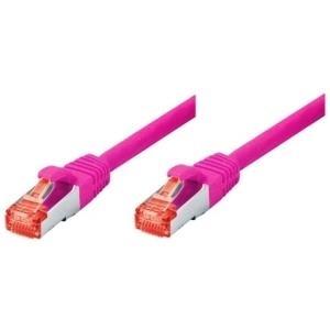 Tecline 0.25m Cat6 RJ -45 - RJ -45 - RJ -45 - maschio/maschio - cat6 - s/ftp (s -stp) - magenta (715003p)