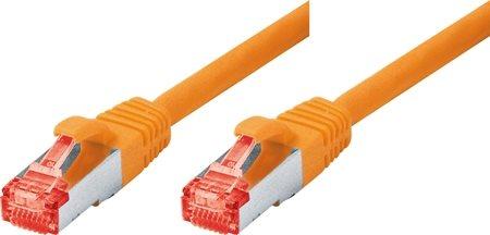 Cavo di patch S-S-S-S-S-S-STP (PIMF), Cat 6, Orange, 3,0 M Cavo patch con protezione da piegatura particolarmente stretta (7150