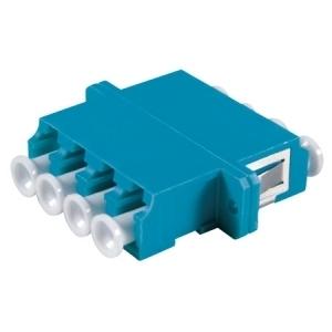 Accoppiamento LWL LC/LC, 4 volte, a compartimento singolo, alloggiamento di plastica con galleria in ceramica, blu per focolaio