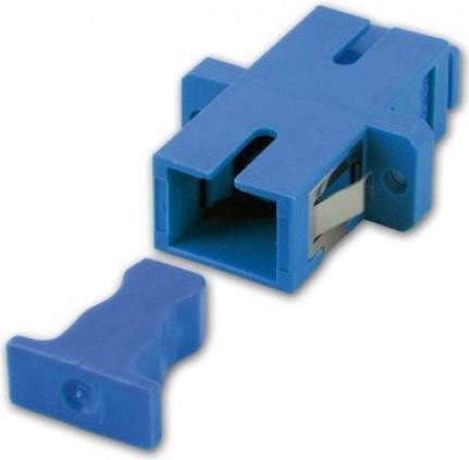 Accoppiamento LWL SC/SC, Simplex, alloggiamento maschio singolo, in plastica con ferrule in ceramica, blu per focolai SC Simple