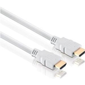 Cavo HDMI ad alta velocità con Ethernet placcato oro HDMI St. A / St. A bianco 05 m Cavo di collegamento di alta qualità per