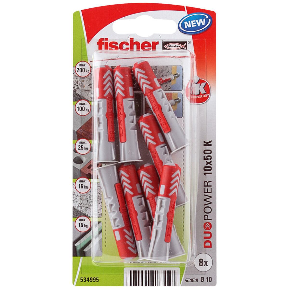 Tacchetti Fischer DuoPower 534995 ÃƒËœ 10 x 50 mm Nylon (8 UnitÃƒÂ )