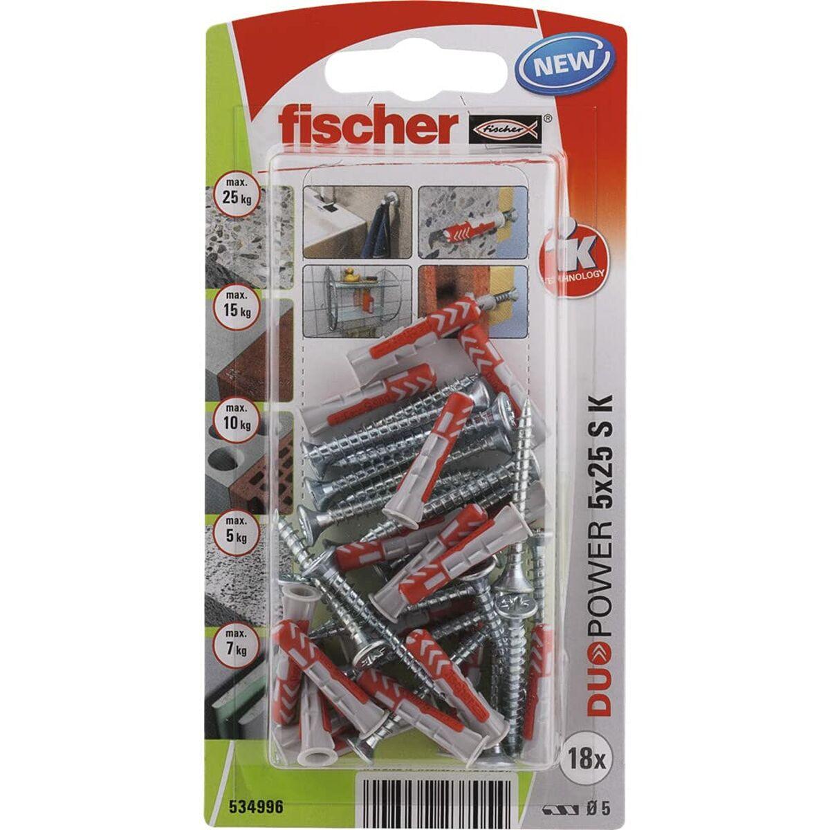Dadi e viti Fischer duopower Dadi e viti 18 UnitÃƒÂ  (5 x 25 mm)