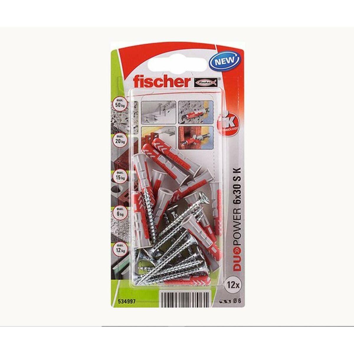 Dadi e viti Fischer duopower Dadi e viti 12 UnitÃƒÂ  (6 x 30 mm)