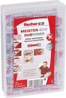 Fischer 535971 MEISTER-BOX DUOPOWER, scatola per tasselli con 132 tasselli