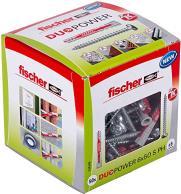 Fischer Duopower 6 x 50 S PH LD - Calcestruzzo di pori di autoclave - mattone a parete - cemento - tavola in fibra di gesso - m
