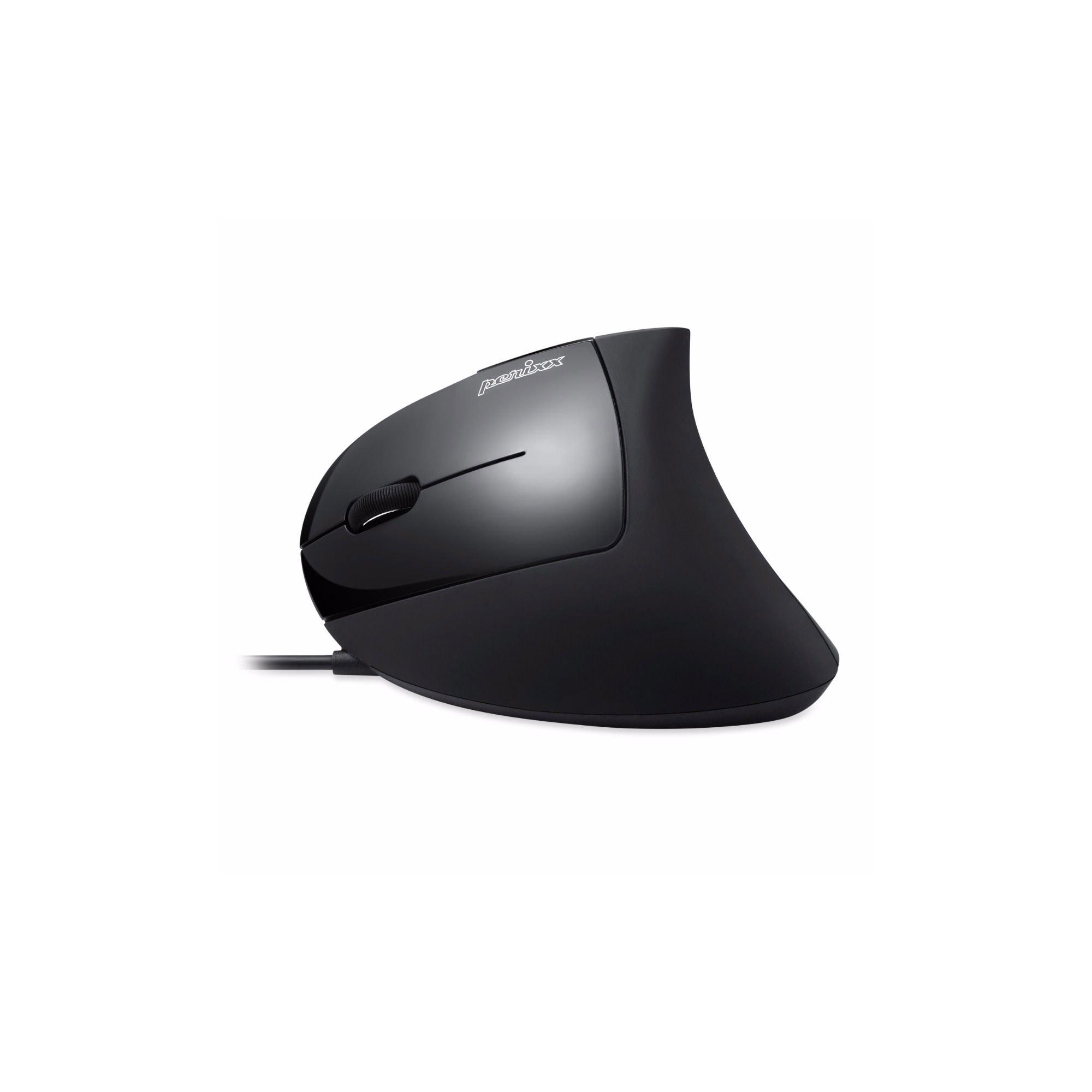 PERIXX PERIMICE -513 L - Mouse - Ergonomic - per sinistro - Otticamente - 6 tasti - cablato - USB - nero