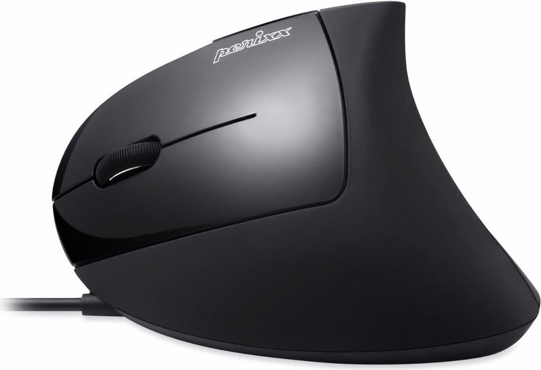 PERIXX PERIMICE -513 L - Mouse - Ergonomic - per sinistro - Otticamente - 6 tasti - cablato - USB - nero