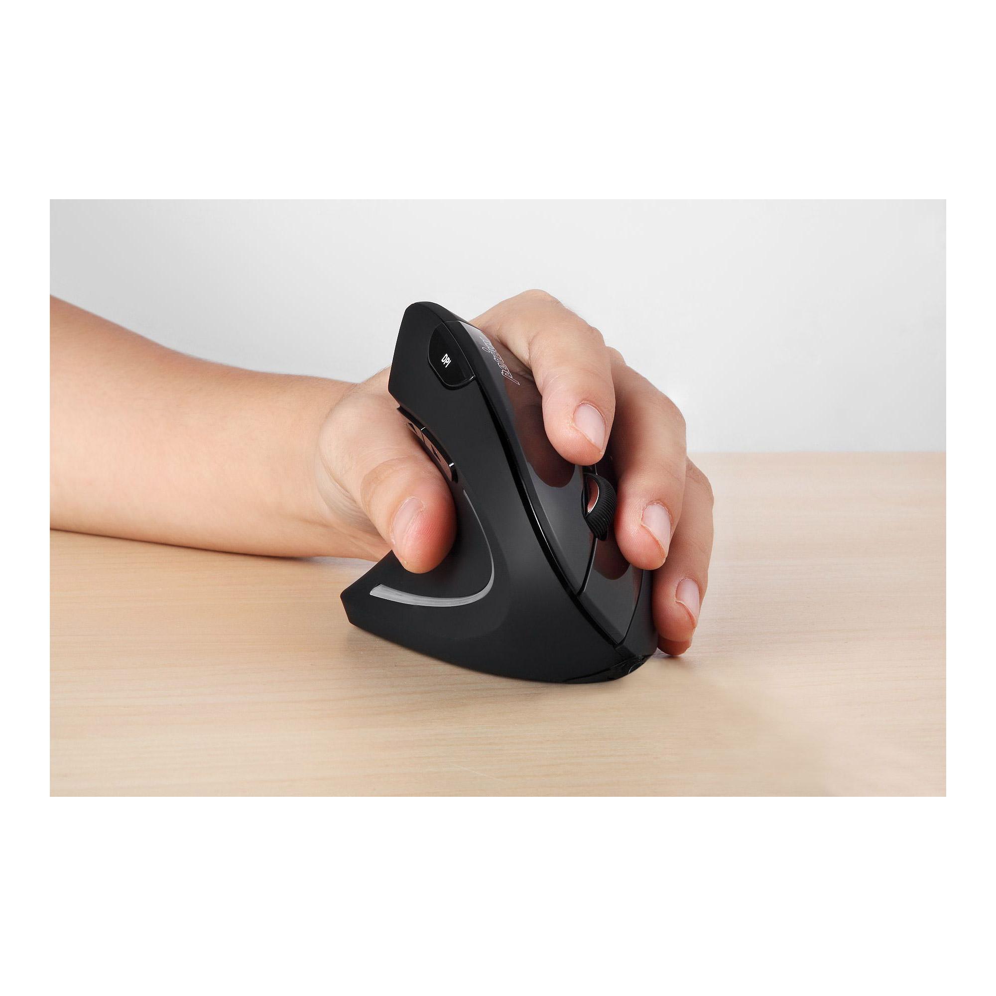 PERIXX PERIMICE -713L - Mouse - ergonomicamente - per gallina sinistra - otticamente - 6 tasti - wireless - 24 GHz - wireless c