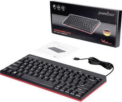 Perixx 11670 tastiera USB Qwerty German - US English Black (Periboard -422 DE)