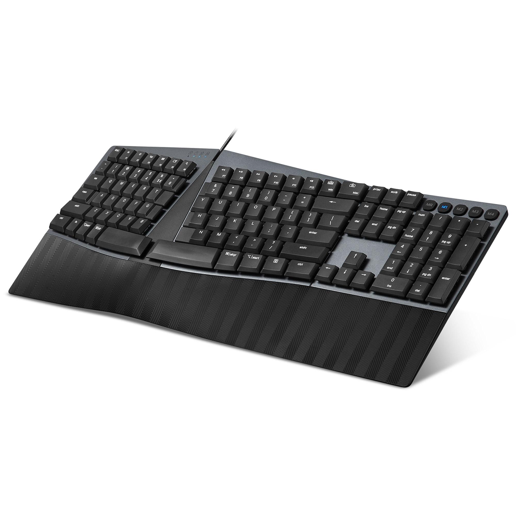 PERIXX PERIBOARD-535 DE BL, interruttore di clic blu flat meccanico ergonomico cablato (periboard-535 de bl)