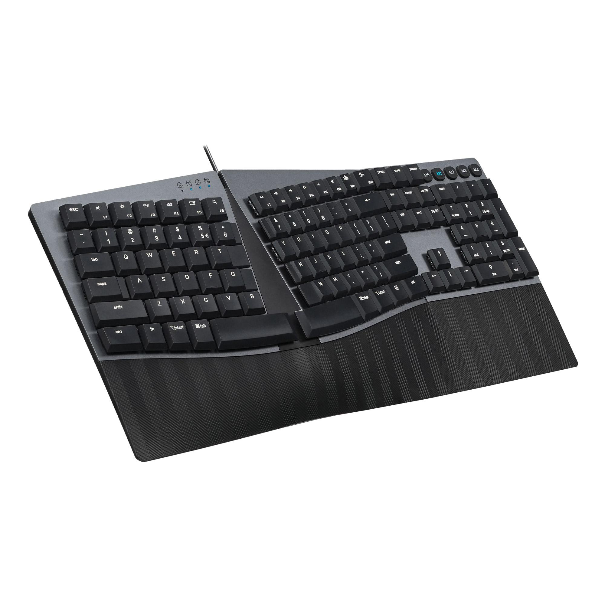 PERIXX PERIBOARD-535 DE BL, interruttore di clic blu flat meccanico ergonomico cablato (periboard-535 de bl)