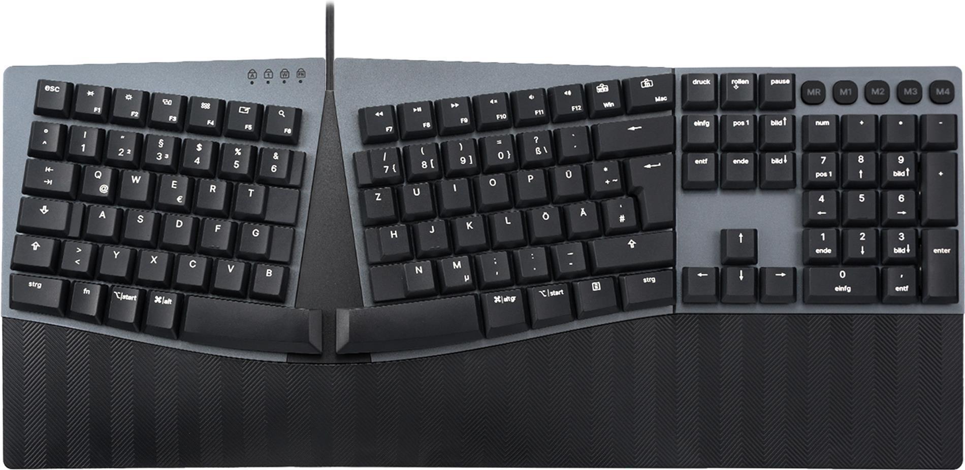 PERIXX PERIBOARD-535 DE BL, interruttore di clic blu flat meccanico ergonomico cablato (periboard-535 de bl)