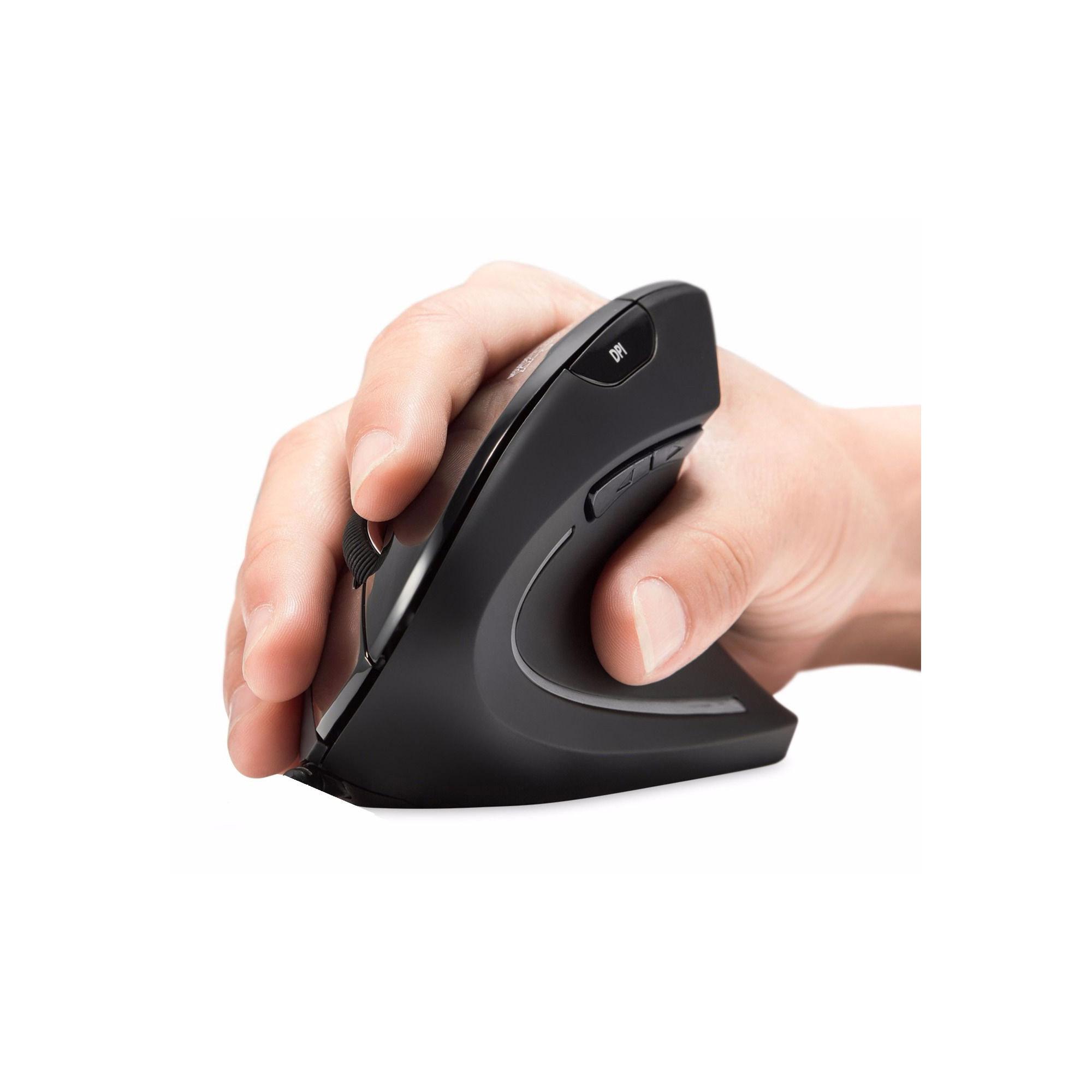 PERIXX PERIMICE-713, topo ergonomico, verticale, wireless, ricevitore nano, 1000/1500/2000 dpi-on/off interruttore (11167)
