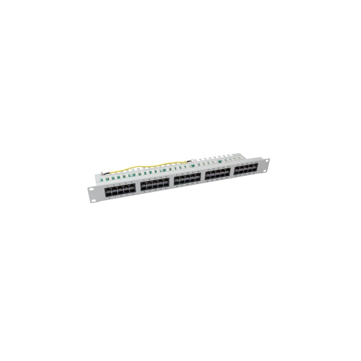 Pannello patch Ecolan Cat 3 ISDN 19" 1U 50 porte grigio chiaro