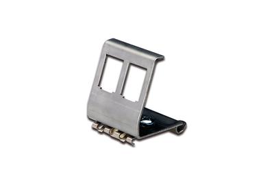 Adattatore per guida DIN per 2 moduli Keystone
