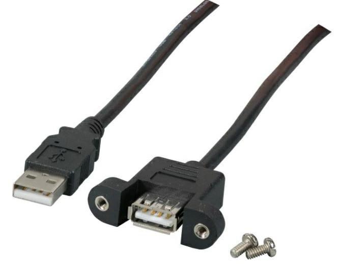 CAVO USB CONNETTORE A MASCHIO/A FEMMINA DA PANNELLO MT. 18
