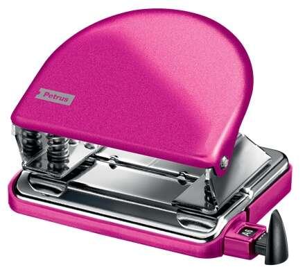 Trapano perforatore Classic 52 Metal Classic - Fine a 20 fogli - Marchi di forma - Easy Svuoto - Punzoni 5.5 mm - Colore Fucsia