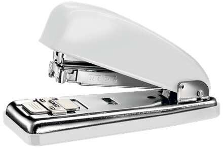 Petrus 226 Stapler in metallo - Fino a 30 foglie - Tocca chiusa aperta e inchiodata - colore bianco metallico