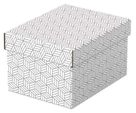 Esselte Confezione da 3 Scatole Portaoggetti Piccole con Coperchio 200x150x255mm - Cartone Riciclato e Riciclabile al 100% - De