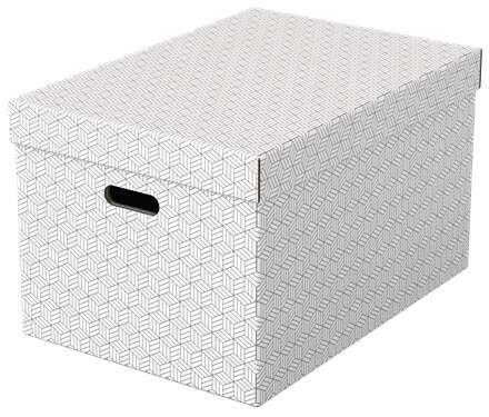Esselte Confezione da 3 Scatole Portaoggetti Grandi con Coperchio 355x305x510mm - Cartone Riciclato e Riciclabile al 100% - Man