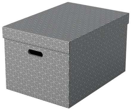 Esselte Confezione da 3 Scatole Portaoggetti Grandi con Coperchio 355x305x510mm - Cartone Riciclato e Riciclabile al 100% - Man