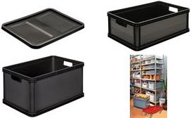 Keeeeper Storage Box "Robert" 64 litri capacità di carico di grafite 60 kg scatola di trasporto drogheria cibo - 1 ripido (108
