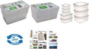 Scatola di stoccaggio Keeeeper "BEA", coperchio PP in 8 parti con sistema di controllo dell'aria per ventilazione delle scatole