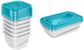 Custode "Fredo Fresh", 1,25 litri, parte inferiore angolare: trasparente, coperchio: blu, coperchio con bottiglia d'angolo, - 1