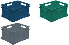 Keeeper Storage Box Euro-Box L "Bruno Eco", colore blu: eco-blu, 20 litri, realizzato in plastica di riciclaggio al 100%, -1 pe