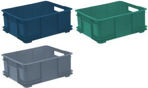 Keeeeper Storage Box Euro-Box XL "Bruno Eco", colore grigio: Eco-Gray, 28 litri, realizzato in plastica di riciclaggio al 100%,