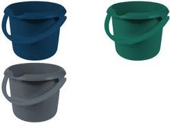 Secchio di pulizia Keeeper "Mika Eco", rotondo, 5 litri, colore grigio: eco -gray, realizzato in plastica di riciclaggio al 100