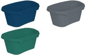 Tub per lavanderia Keeeper "Tilda Eco", larghezza: 575 mm, colore grigio: eco -gray, realizzato in plastica di riciclaggio al 1