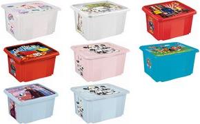 Keeeeper Storage Box Karolina "Paw Patrol", scatola rotante/impilamento da 45 litri con coperchio, da PP, trasparente blu fresc