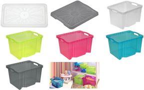 Keeeeeper Storage Box "Franz", 13,5 litri, trasparente grigio cristallino, nidificazione di spazio vuoto, in particolare stabil