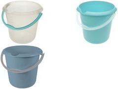 Secchio per pulizia keeeper "mika" rotondo 10 litri manico ergonomico in plastica blu nordico impugnatura incassata - 1 pezzo (