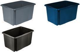 contenitore portaoggetti "emil eco" 45 litri contenitore girevole/impilabile eco-blu con impugnature incassate in materiale ric