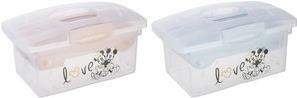 Keeeper Kids Storage Box "Patryk Minnie", Nordic Pink con coperchio e manico, organizzatore pratico con uso - 1 pezzo (12202581