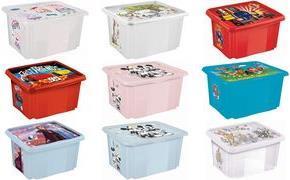 Keeeeper Storage Box Karolina "Bambi", scatola rotante/impilamento da 45 litri con coperchio, da PP, trasparente naturale, -1 p