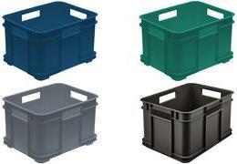 contenitore portaoggetti Euro-Box M "bruno eco" colore grafite eco-grafite 16 litri realizzato in plastica riciclata al 100% -