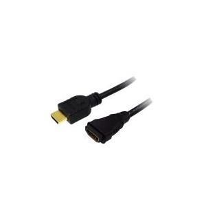 LOGILINK HDMI Cavo da A/M a A/F 4K/30 Hz Nero 5M CH0058