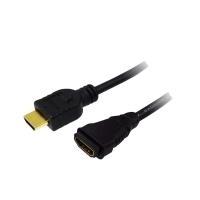 LOGILINK HDMI Cavo da A/M a A/F 4K/30 Hz Nero 1M CH0059