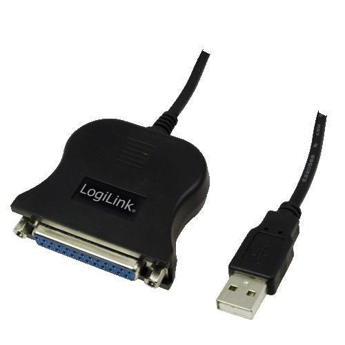 CAVO LINK USB A TO PARALLELO 25poli M/F 150MT NERO E20010