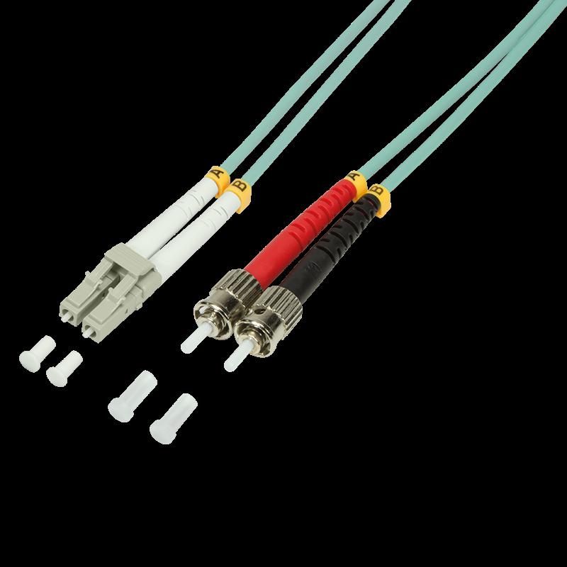 LOGILINK - Cavo patch - LC Multi -Mode (M) - St Multi -Mode (M) - 5 M - Fibra di vetro - 50/125 Micrometro - OM3 - alogeno -fre