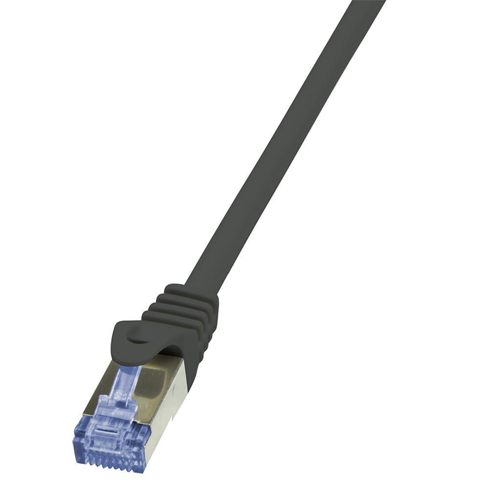 Cavo patch CAT6A 1,5 m nero S/FTP 2x RJ45, LSZH, CU