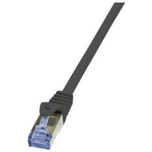 Cavo patch CAT6A 5,0 m nero S/FTP 2x RJ45, LSZH, CU