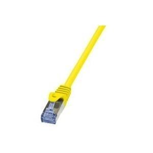 Cavo patch CAT6A 1,5 m giallo S/FTP 2x RJ45, LSZH, CU